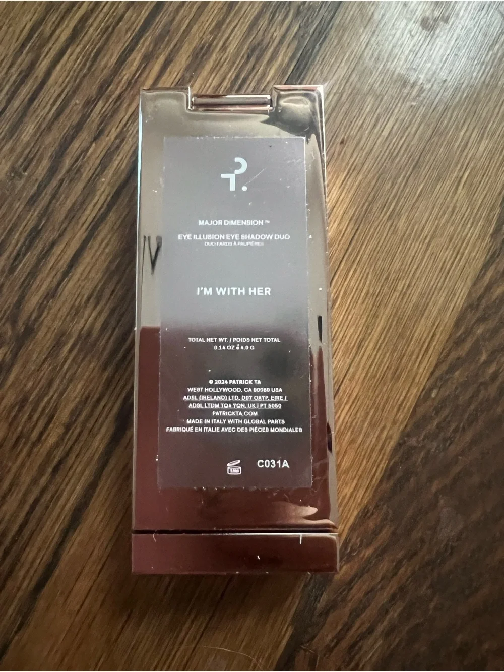NWT PATRICK TA Major Dimension Eye Illusion Eyeshadow Duo I'm With Her rose gold